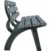Global Industrial 72L Plastic Park Bench With Backrest, Gray 240126GY